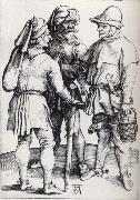 Albrecht Durer Three Peasants in conver-sation oil